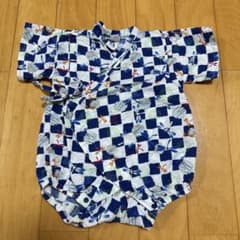 甚平 ロンパース 70cm 男の子 和柄 トンボ柄 コットン100%のサムネイル