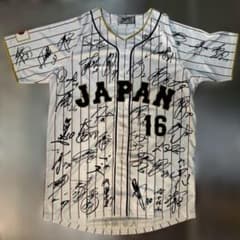 大谷翔平　2023 WBC　ホーム　選手等プリントサイン入ユニフォーム　日本代表