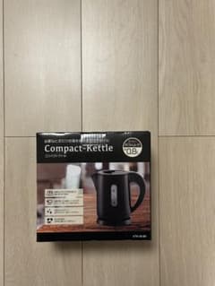 電気ケトル 0.8L【Compact-Kettle KTK-08 BK】黒のサムネイル