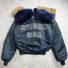 希少90s AVIREX N-2B フライトジャケット ショート丈 バックロゴ