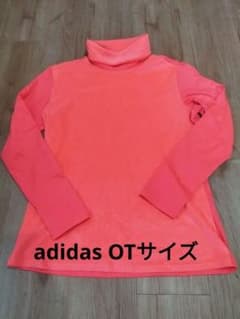 アディダス 長袖 ハイネック ネオンピンク OT レディースのサムネイル