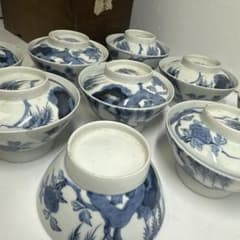 古伊万里 蓋茶碗 蓋無木箱付 B 高さ約8㎝ 東S8-0928② - メルカリ