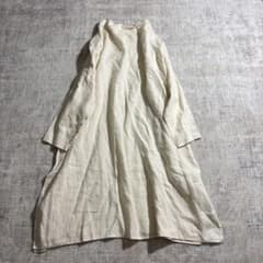 JURGEN LEHL ヨーガンレール リネン カットソー ワンピース 美品 JURGEN LEHL ヨーガンレール リネン100% ワンピース 生成り