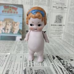 ドイツ アンティーク ビスクドール 水色リボンの女の子 HERTWIG - メルカリ