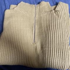 【FREAK'S STORE】ビッグシルエット 畔編み ハーフジップニットのサムネイル