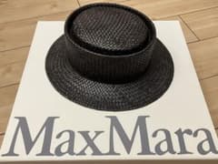 【KAY_STYLE 】　S Max Mara ストローハット ブラック KAY_STYLE 様専用】 S Max Mara ストローハット ブラック - メルカリ