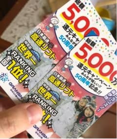 グランスノー　奥伊吹　ペア　リフト券のサムネイル