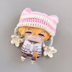 【10cm】　にじぱぺ にじぱぺっと 猫耳ニット帽 編み物 ぬい服 猫耳帽子のサムネイル