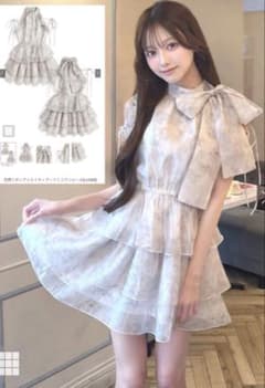 GRL 花柄リボンアメスリティアードミニワンピース ru1868のサムネイル