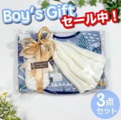 プチギフト ギフトセット ベビー 赤ちゃん 出産祝い お食事エプロン★男の子のサムネイル