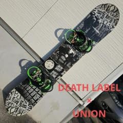 DEATHLABEL 139cm スノーボード　UNION ビンディング　セット 送料込み！DEATH LABEL×UNION スノーボードセット - メルカリ