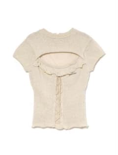 Fleur frill knit tops ivory andmaryのサムネイル