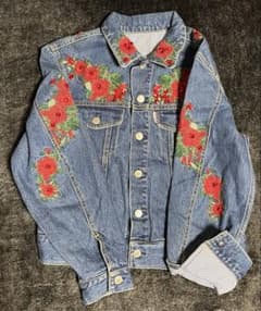 PINK HOUSE 花柄刺繍 デニムジャケット - メルカリ