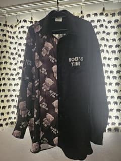 BOB'S TIM クマプリント 長袖シャツ Lのサムネイル