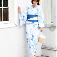 【浴衣 帯 作り帯 下駄 かんざし 4点セット☆】京都特選浴衣のサムネイル