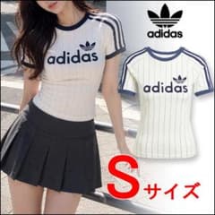 入手困難 アディダス Sサイズ 半袖 Tシャツ 3ストライプ 白 JC7705