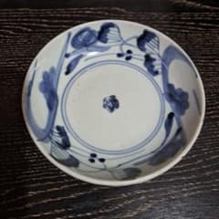 初期伊万里　呉須初期　珍品渦福　希少品　五弁花　中鉢　染付青磁　一客 初期伊万里 呉須初期 珍品渦福 希少品 五弁花 中鉢 染付青磁 一