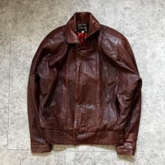 ヴィンテージ】（M）レザージャケット ボンバー ボックスシルエット 本