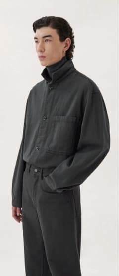 LEMAIRE STAND COLLAR OVERSHIRT ZINC - メルカリ