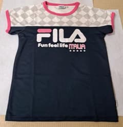 FILA Tシャツ ネイビー ピンク 160 女子