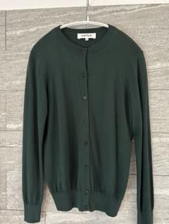 enfold シルクコットンカーディガン　グリーン38 Enfold Buttoned Silk-Cotton Cardigan - Green | Editorialist