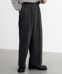 WYM HI TWISTED GABA WIDE TUCK SLACKSスラックのサムネイル