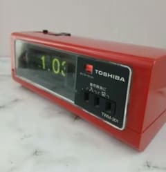 東芝 パタパタ時計 デジタルタイマー TWM-301 赤 50/60Hz - メルカリ
