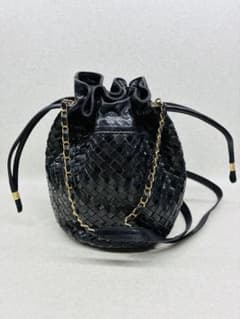 美品 FRANCESCO ROGANI レザー 編み巾着 ショルダーバッグ - メルカリ