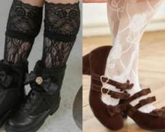 Shimamura, Misako Aoki, Yui Minakata, Nina's, Lace Socks & Tights, Rose Pattern, 2-Piece Set