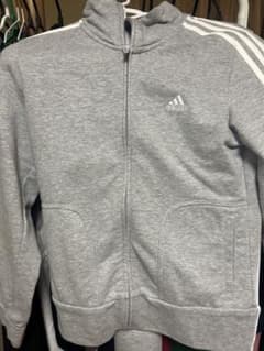 adidas グレー フルジップ パーカー レディースのサムネイル