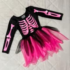 ハロウィン　コスプレ　子供　ガイコツ　ワンピース　90のサムネイル
