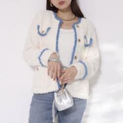 美品】Mystrada マイストラーダ リボンテープニットジャケット 