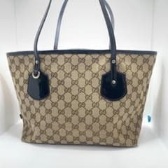 GUCCI】グッチ トートバッグ 211976 GGキャンバス/エナメル - メルカリ