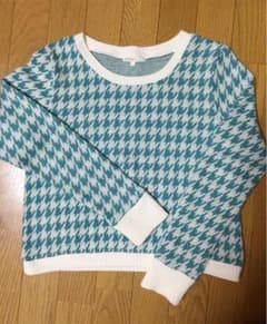 土日激的お買得！お値段＾＾。千鳥格子ニットのサムネイル