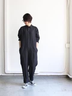 AUGUSTE PRESENTATION リネン ロンパース オールインワンのサムネイル