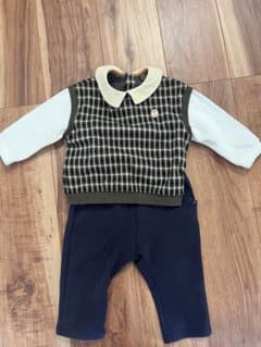 mimnon チェック柄カジュアル服上下セット 90/52のサムネイル