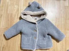 baby GAP 裏ボア ニットカーディガン くまさんのサムネイル