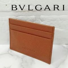 BVLGARI ブルガリ レザー カードケース 名刺入れ ブラウン - メルカリ