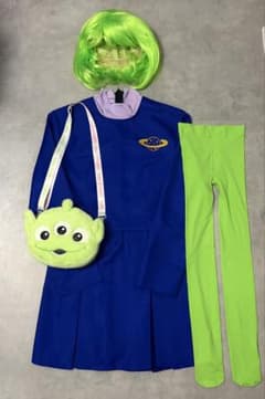 [Dハロ] Disney Little Green Men Cosplay Costume for Adults - Alien