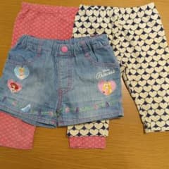 UNIQLO　レギンスパンツ　ショートパンツ　セット　100のサムネイル