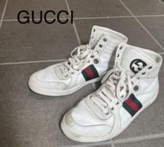 GUCCI レザー ハイカット スニーカー ホワイト 白 ハイカットスニーカーのサムネイル