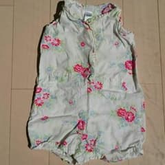 Baby gap花柄のロンパース(size80、used)子供服のサムネイル