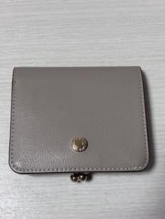 二つ折り財布 がま口 グレージュのサムネイル