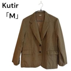 kutirクティール　チェック　テーラードジャケット　オーバーサイズ　ブラウンのサムネイル