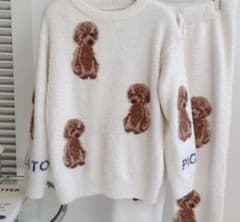 新品ジェラートピケプードルルームウェア上下白 - メルカリ