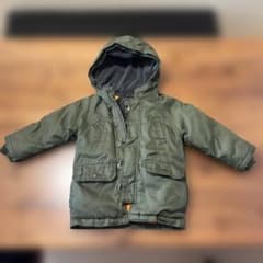 baby GAP フード付きコート オリーブグリーン 100cmのサムネイル