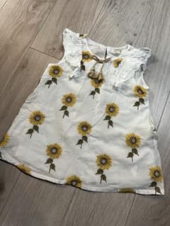 ひまわり刺繍フリル袖シャツのサムネイル