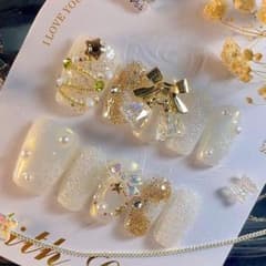 001ホワイト系ネイルチップセット 10個のサムネイル
