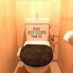 【メディア多数掲載】　賃貸OK【黒】「KEEP CLEAN」のウォールステッカーのサムネイル