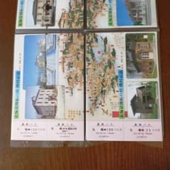 国鉄バス北海道 記念乗車券　アルバム（鉄道グッズ） 国鉄バス 北海道 開拓の村 開村記念 乗車券 4枚セット 1983年